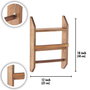 Aberto Design Especiero y Colgador de Toallas de Madera Natural, 48x29x10 cm